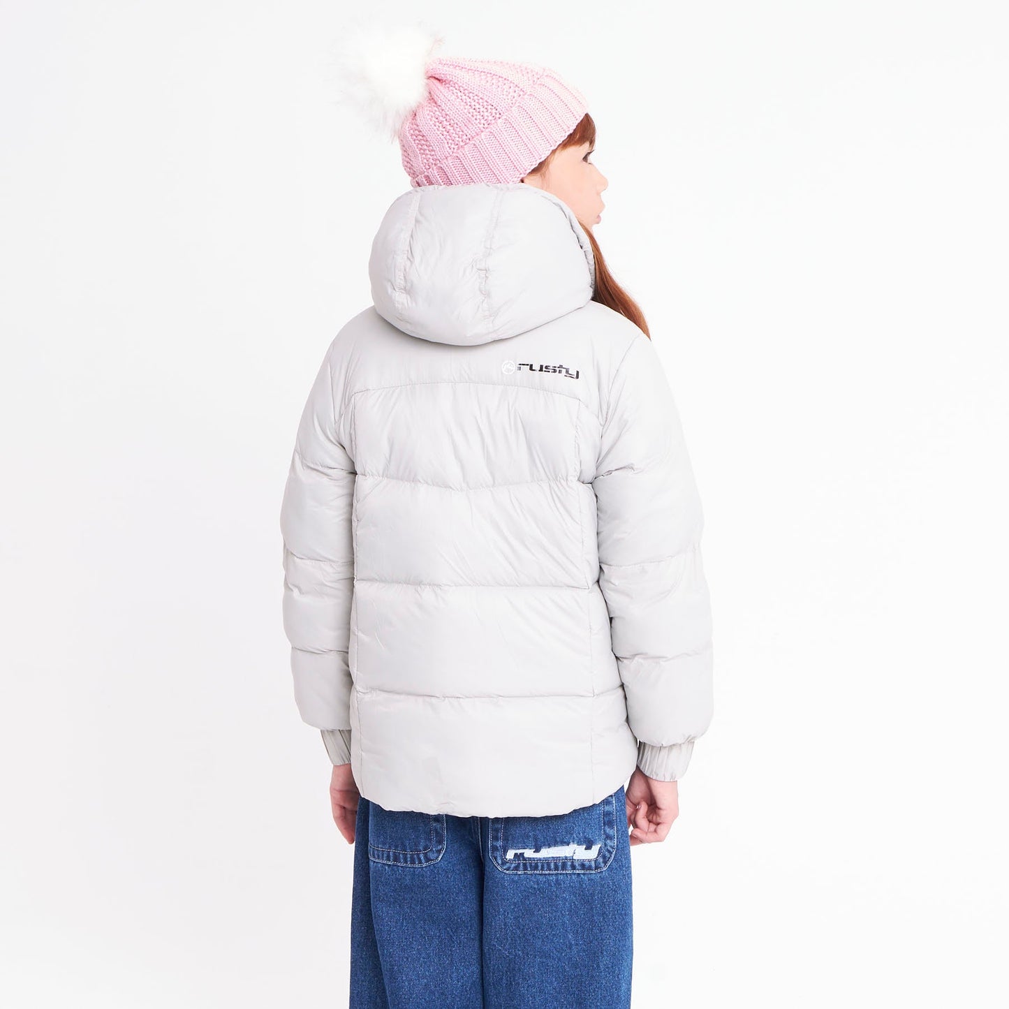 Campera Abrigo Rusty Shallow Puffer Coat Girls Mirage Gray