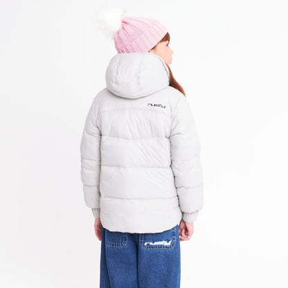 Campera Abrigo Rusty Shallow Puffer Coat Girls Mirage Gray