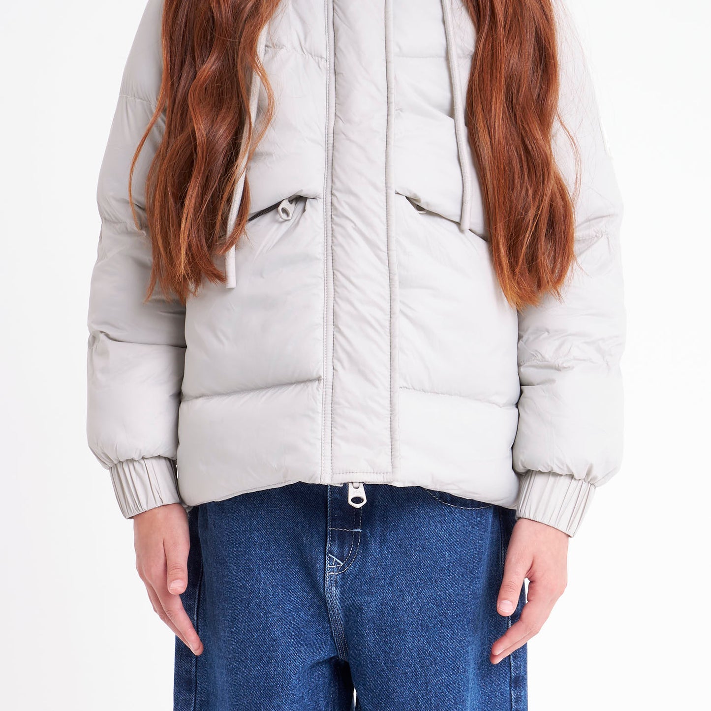 Campera Abrigo Rusty Shallow Puffer Coat Girls Mirage Gray