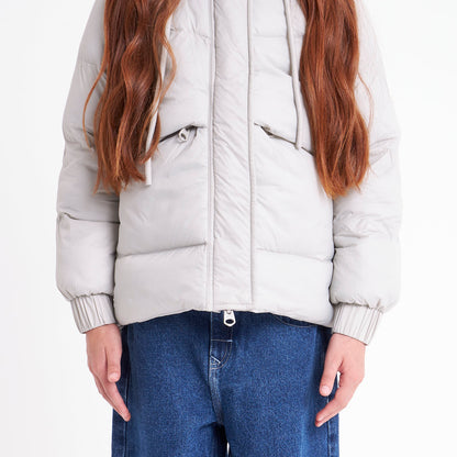 Campera Abrigo Rusty Shallow Puffer Coat Girls Mirage Gray