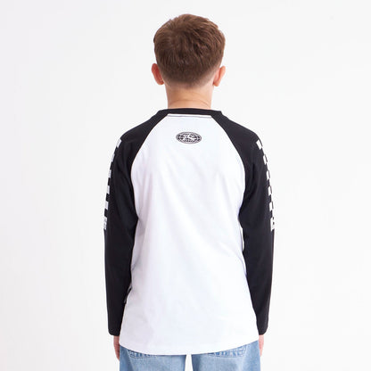 Remera Ml Rusty Tournament Ls Tee Jr White/Black