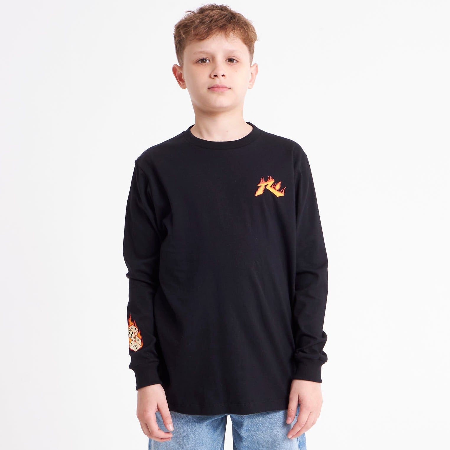 Remera Ml Rusty On Fire Ls Tee Jr Black