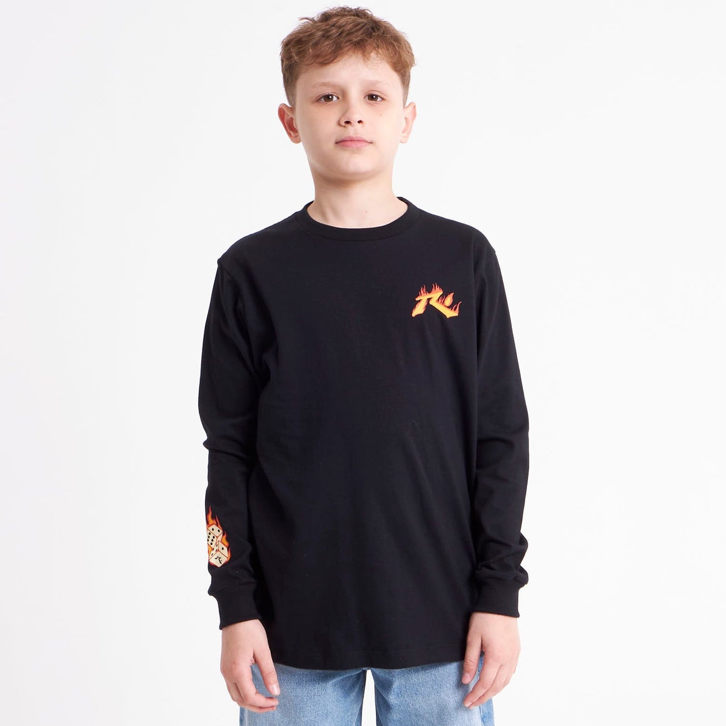 Remera Ml Rusty On Fire Ls Tee Jr Black