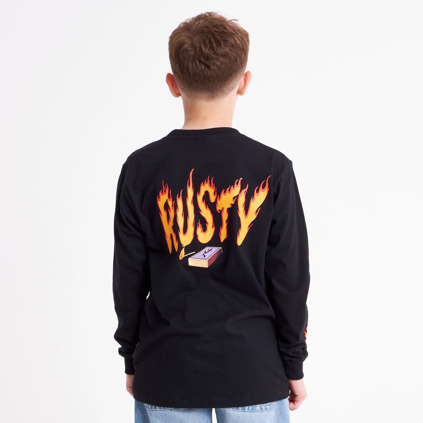 Remera Ml Rusty On Fire Ls Tee Jr Black