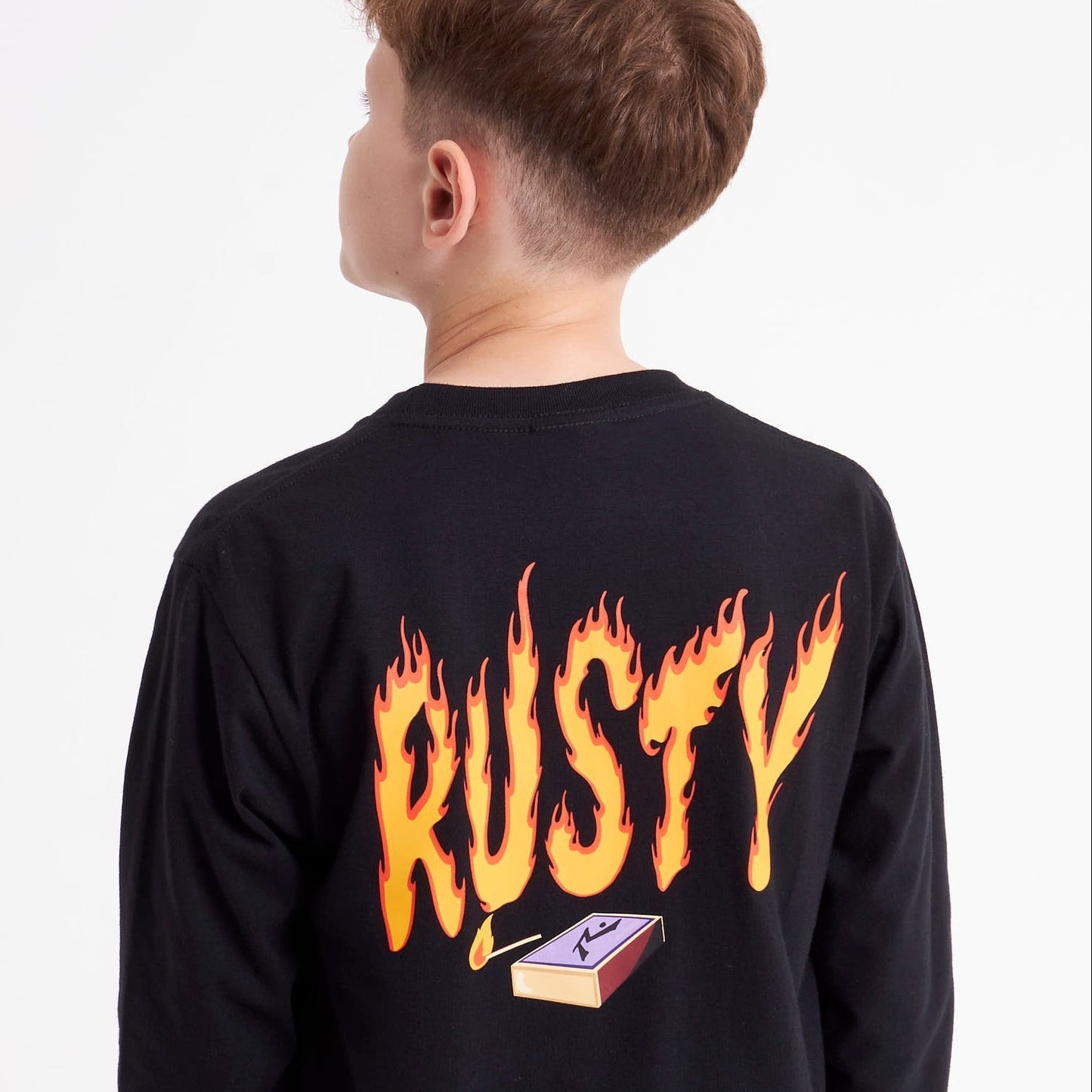 Remera Ml Rusty On Fire Ls Tee Jr Black