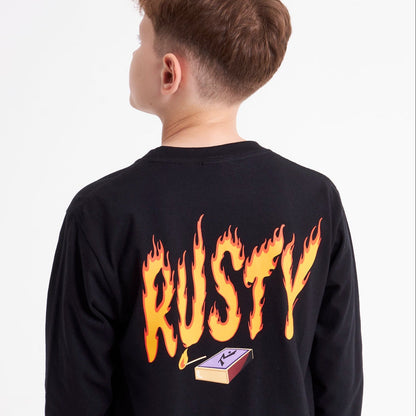 Remera Ml Rusty On Fire Ls Tee Jr Black
