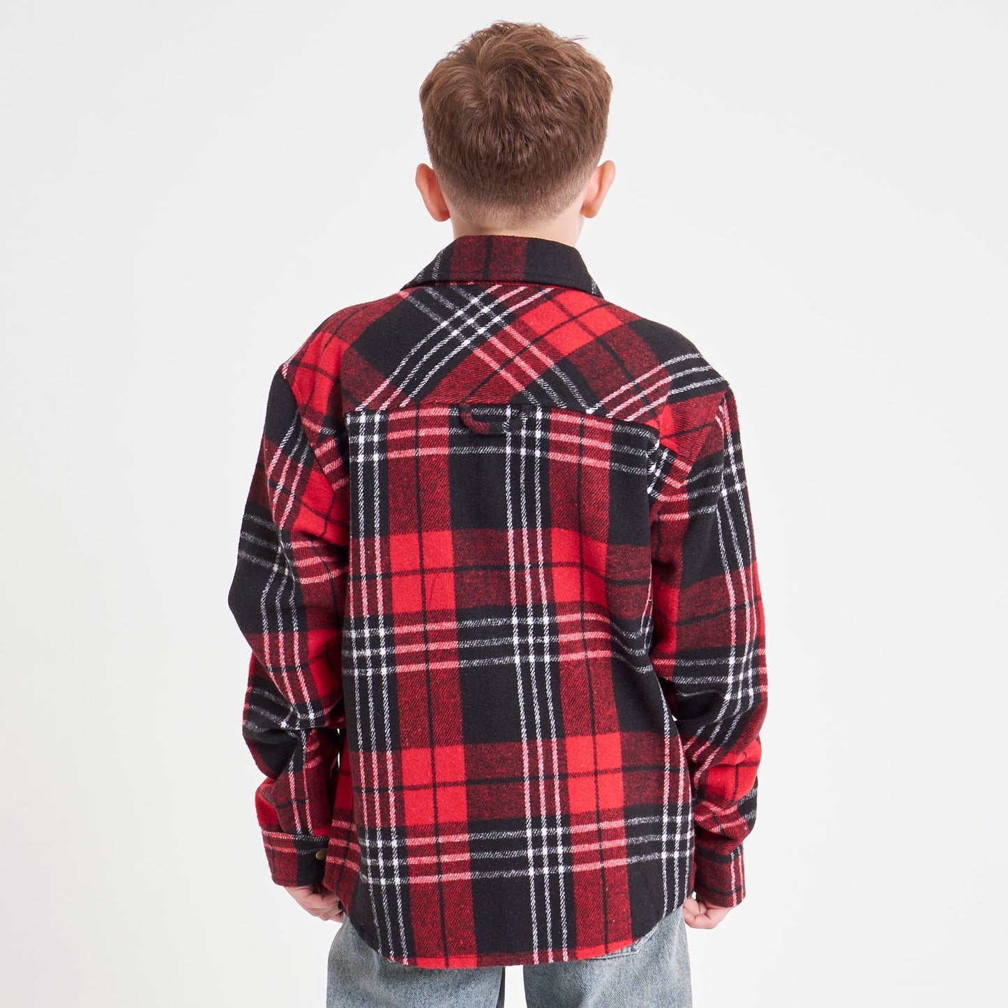 Camisa Ml Rusty Galaxie Flannel Long Sleeve Shirt Jr* Red