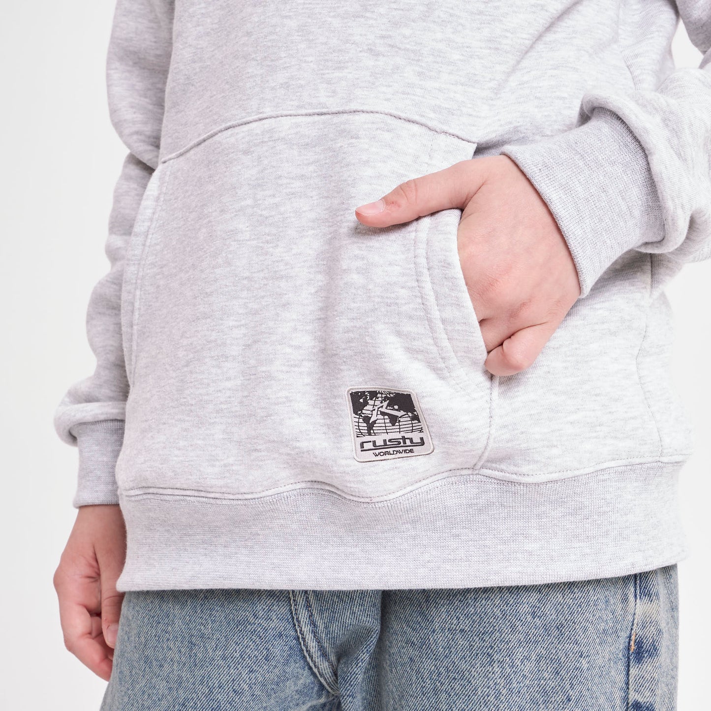 Buzo Rusty Australian 1/4 Zip Crew Jr White Marle