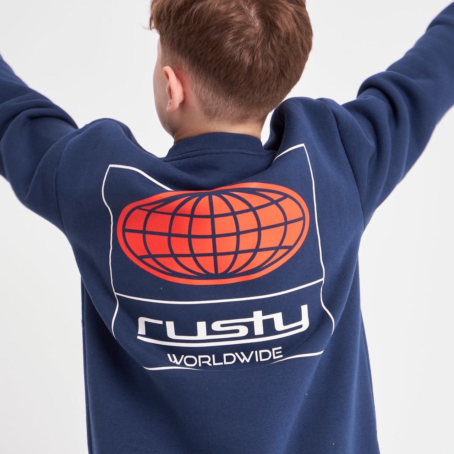 Buzo Rusty Global Confussion Crew Jr Navy Blue