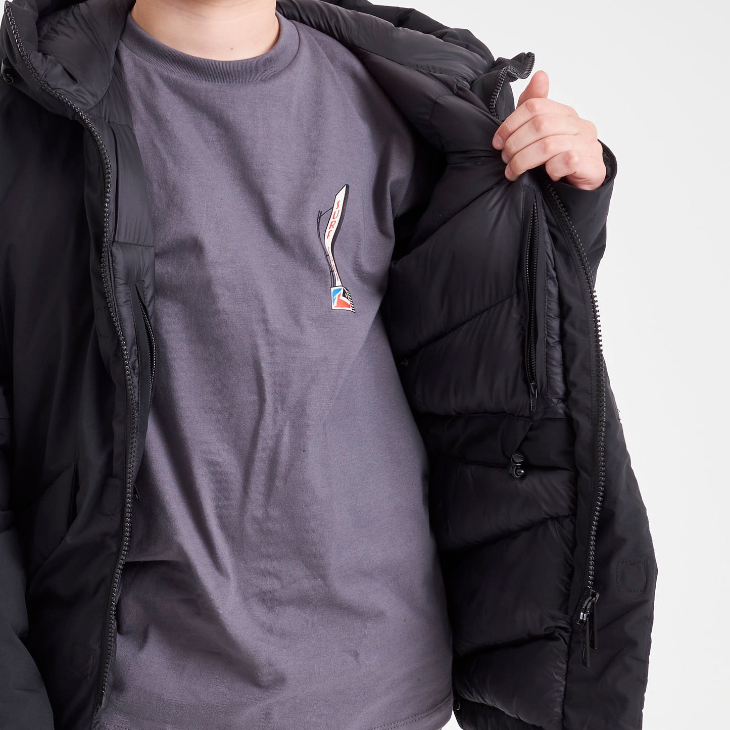 Campera Abrigo Rusty Pruffen Serie 2 Jacket Jr Black