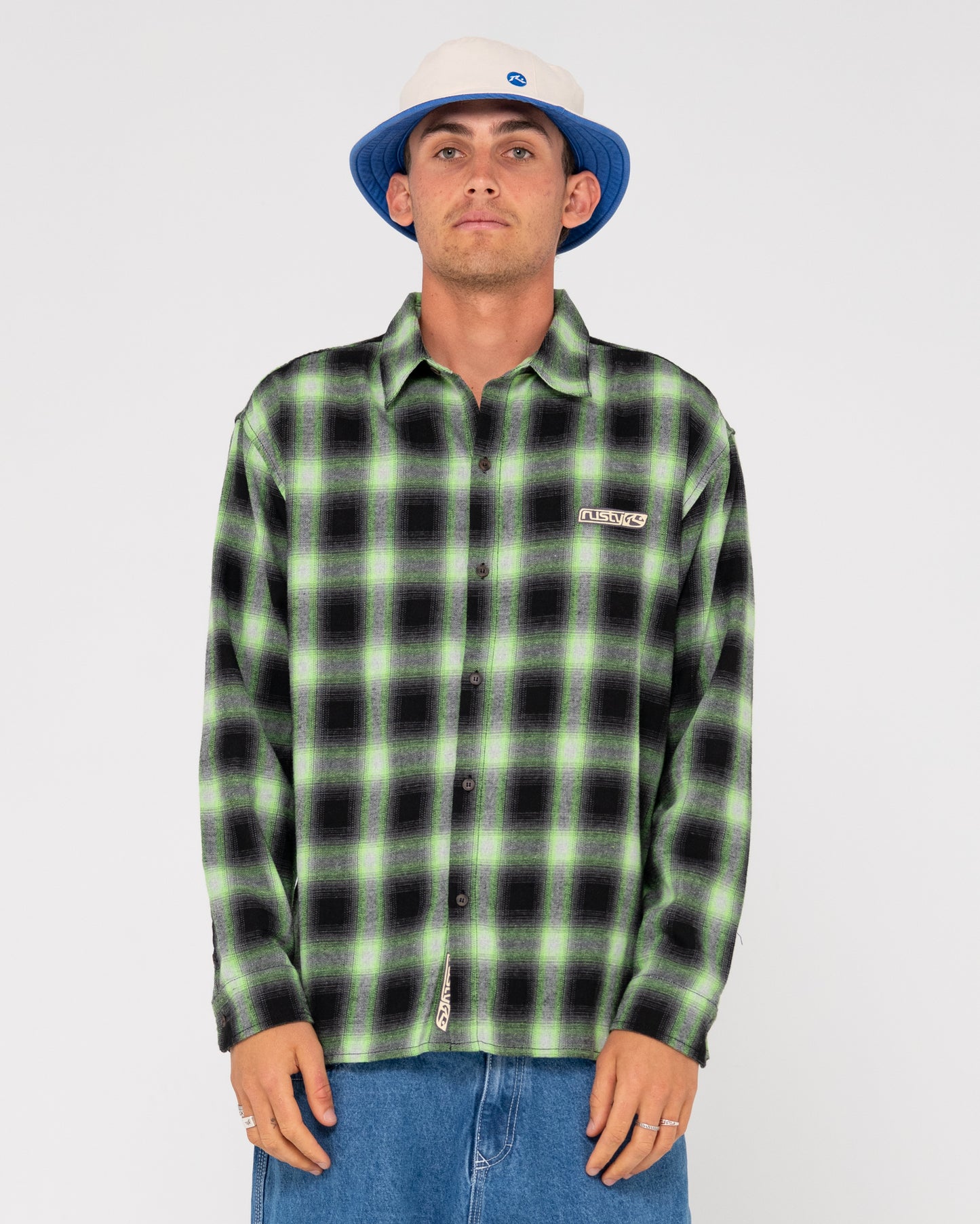 Camisa ML Rusty Neon Dreams Long Sleeve Shirt Lime Green