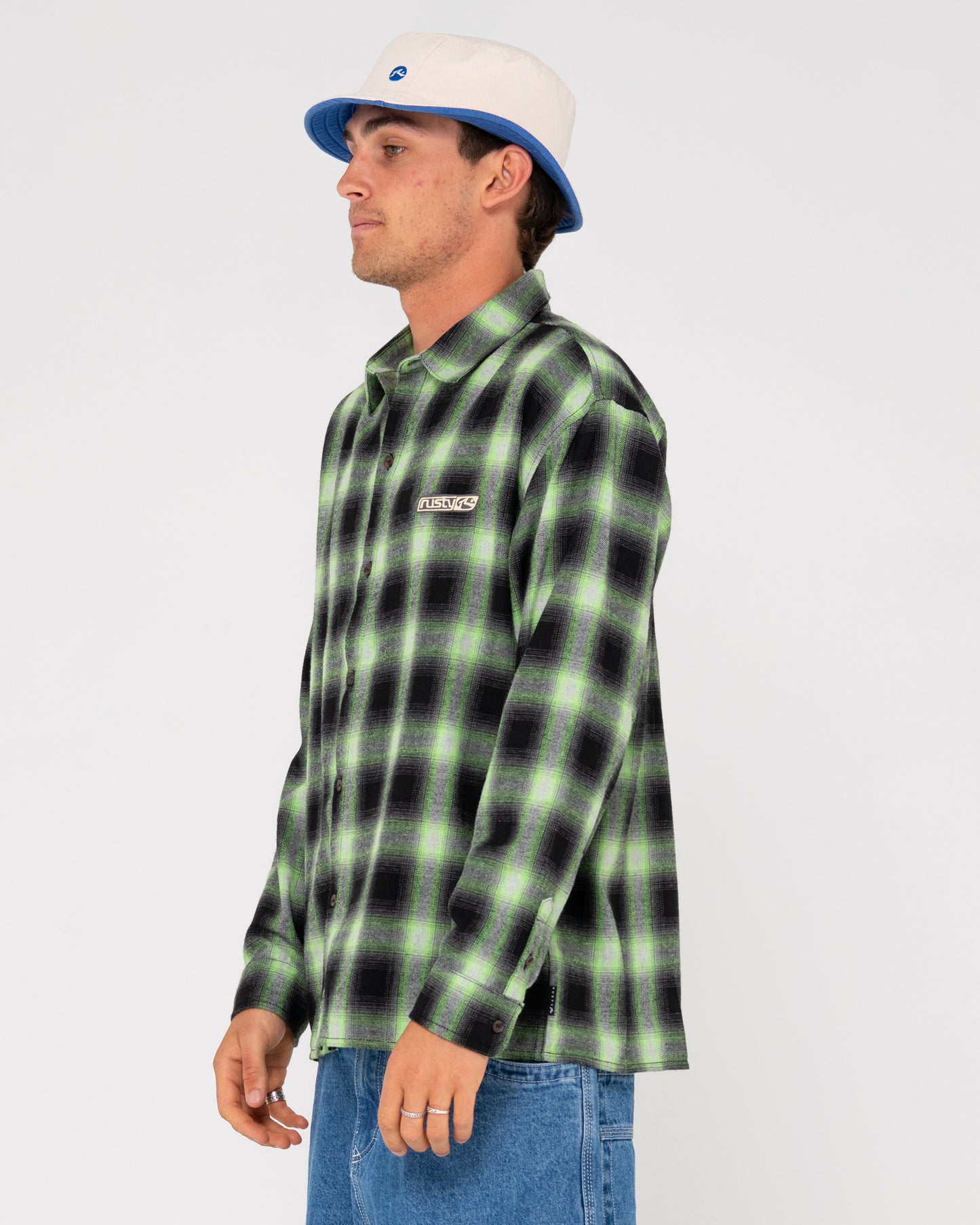Camisa ML Rusty Neon Dreams Long Sleeve Shirt Lime Green