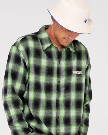 Camisa ML Rusty Neon Dreams Long Sleeve Shirt Lime Green
