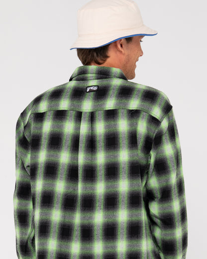 Camisa ML Rusty Neon Dreams Long Sleeve Shirt Lime Green