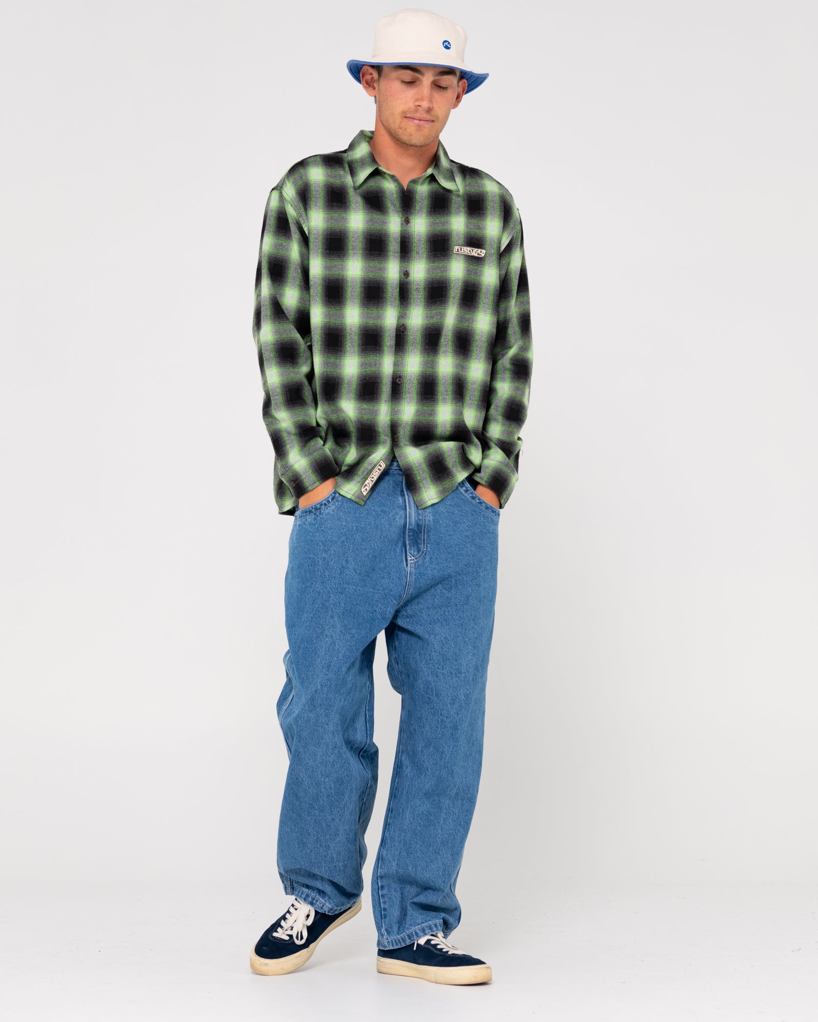 Camisa ML Rusty Neon Dreams Long Sleeve Shirt Lime Green