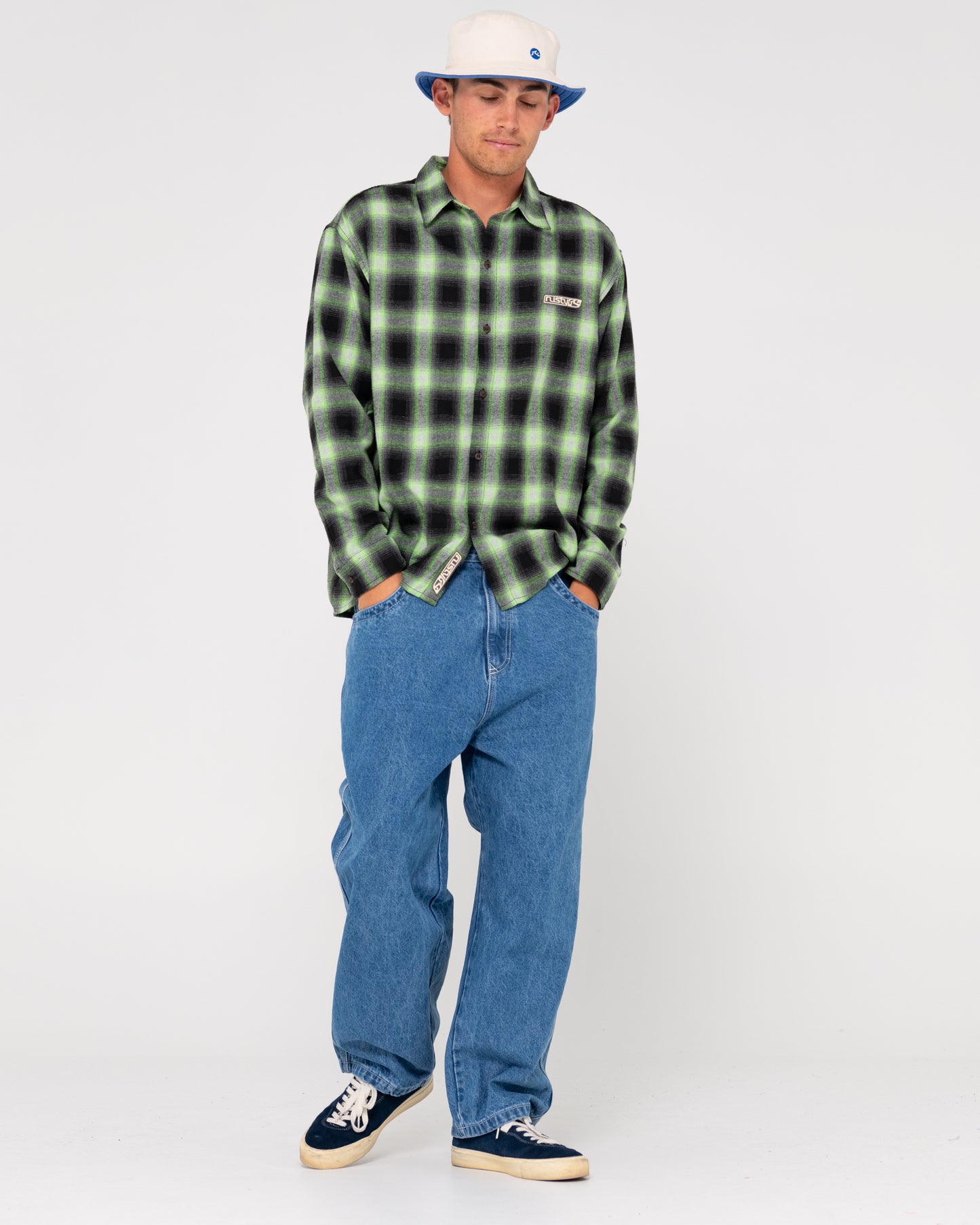 Camisa ML Rusty Neon Dreams Long Sleeve Shirt Lime Green