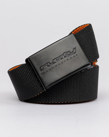 Cinturon Rusty Bright Side Webbing Belt Black/Persimmon Orange