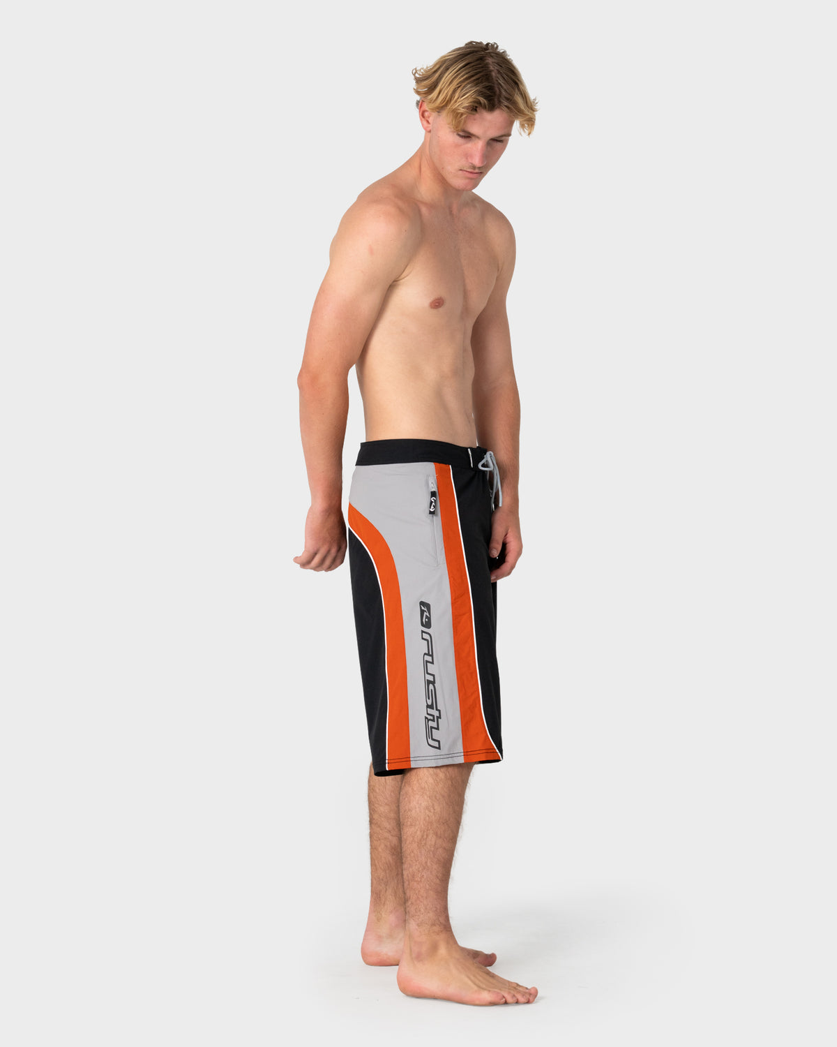 Boardshort Rusty Power-Wing Fixed Waist Boardshort Black