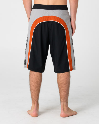 Boardshort Rusty Power-Wing Fixed Waist Boardshort Black