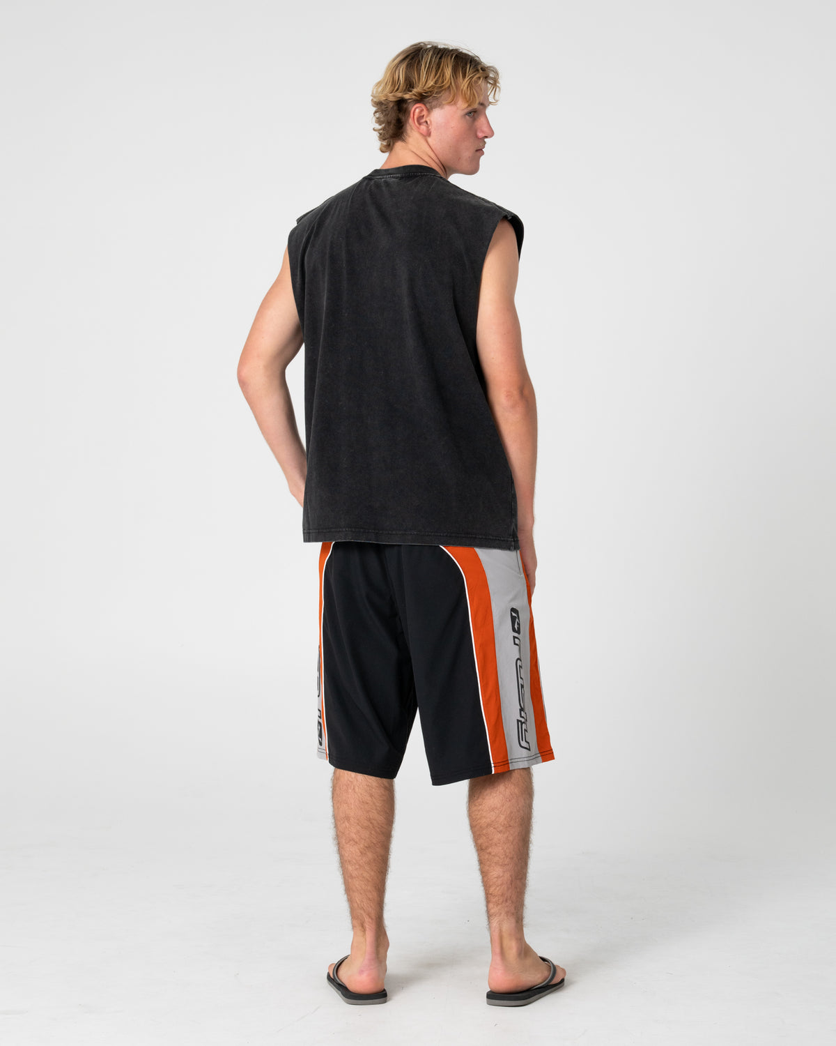 Boardshort Rusty Power-Wing Fixed Waist Boardshort Black