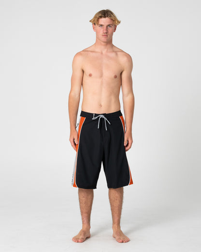 Boardshort Rusty Power-Wing Fixed Waist Boardshort Black