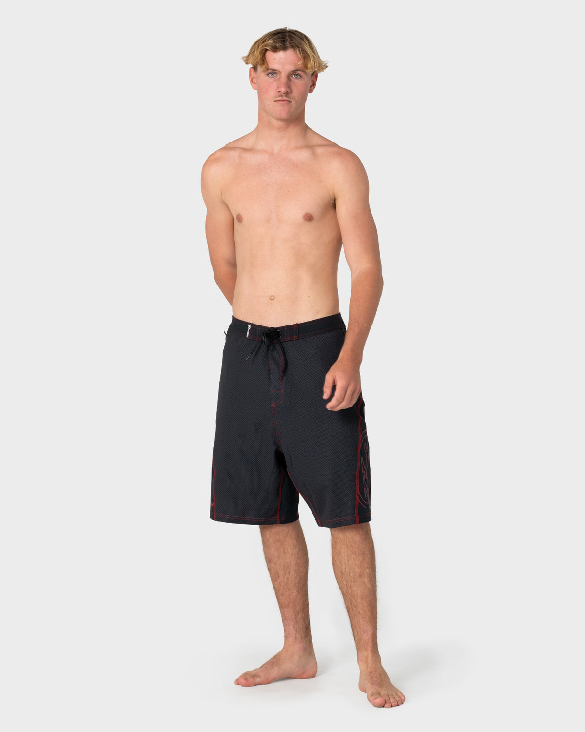 Boardshort Rusty Hydro-Surge Fixed Waist Boardshort Black 1
