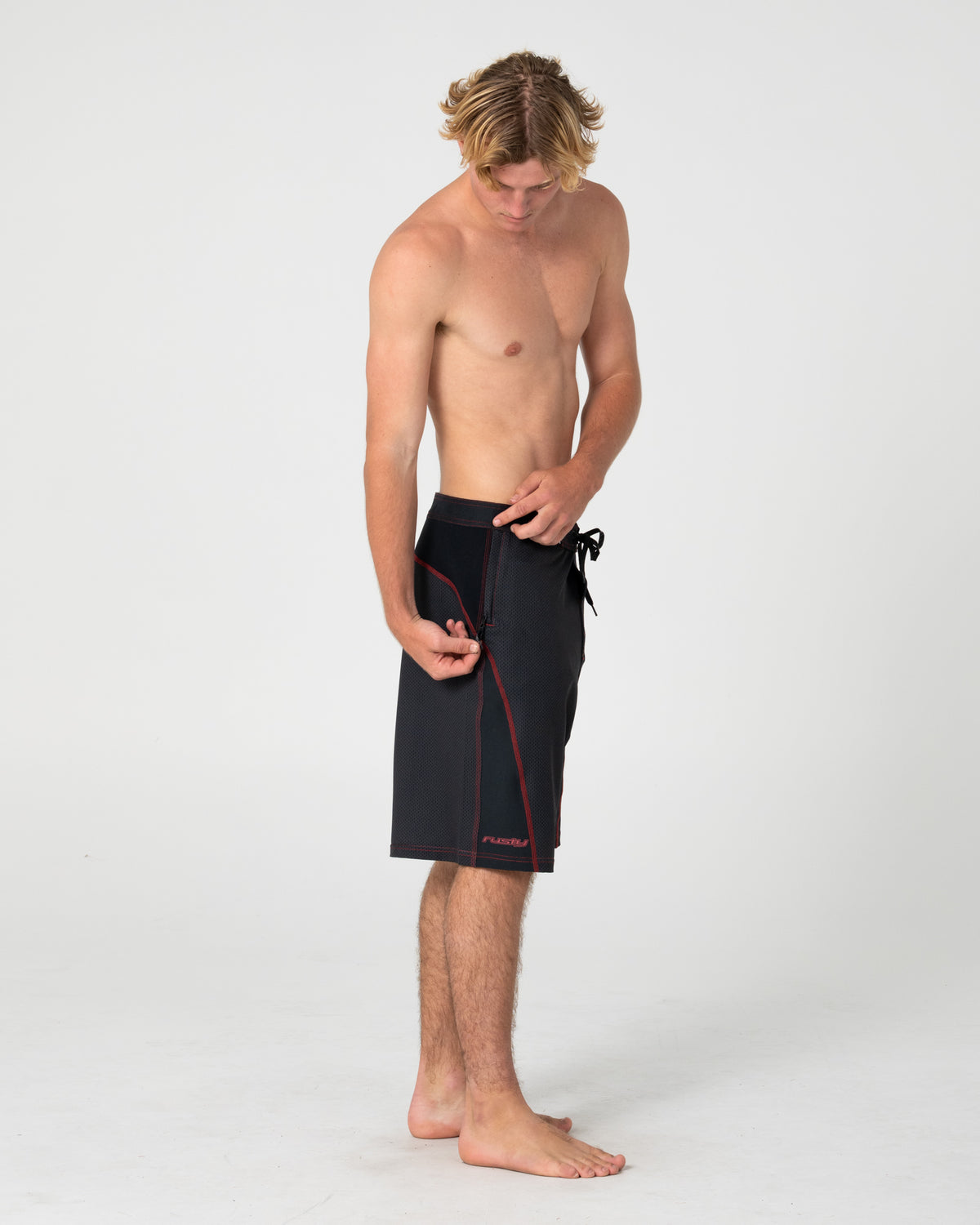 Boardshort Rusty Hydro-Surge Fixed Waist Boardshort Black 1