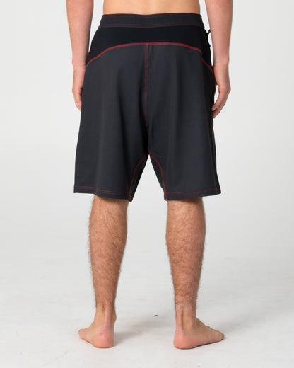 Boardshort Rusty Hydro-Surge Fixed Waist Boardshort Black 1