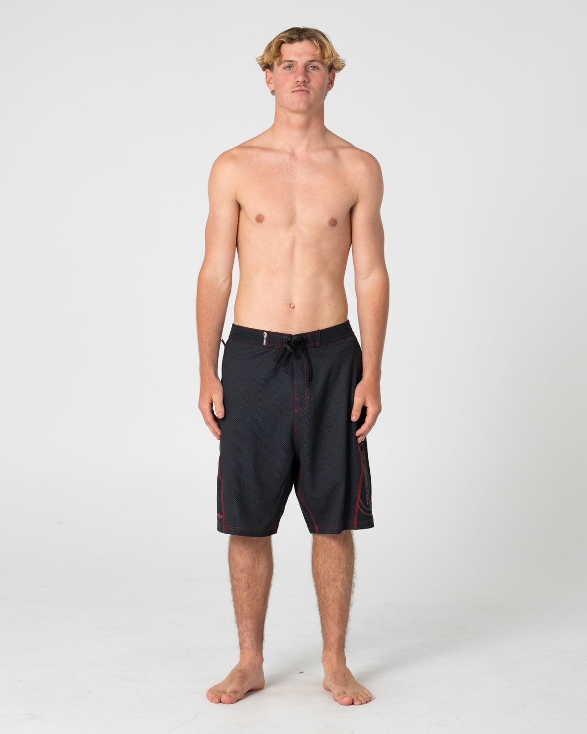 Boardshort Rusty Hydro-Surge Fixed Waist Boardshort Black 1