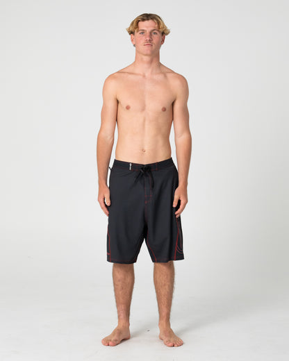 Boardshort Rusty Hydro-Surge Fixed Waist Boardshort Black 1
