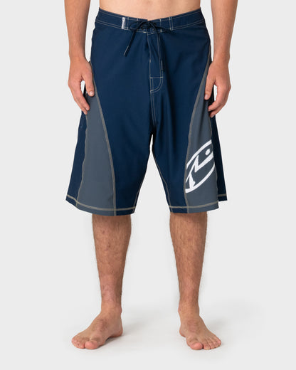 Boardshort Rusty Tribalay Fixed Waist Boardshort Navy Blue