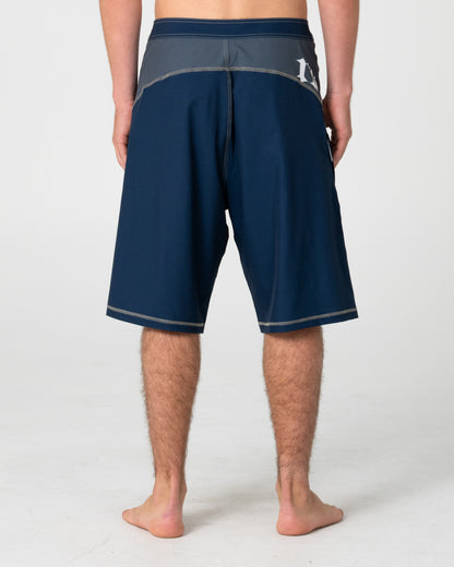 Boardshort Rusty Tribalay Fixed Waist Boardshort Navy Blue
