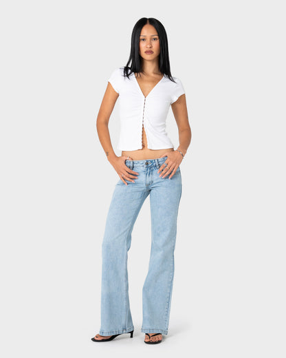 Fashion Top Rusty Im Hooked Cap Sleeve Fashion Top Ld White