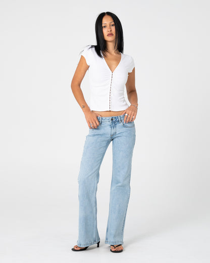 Fashion Top Rusty Im Hooked Cap Sleeve Fashion Top Ld White