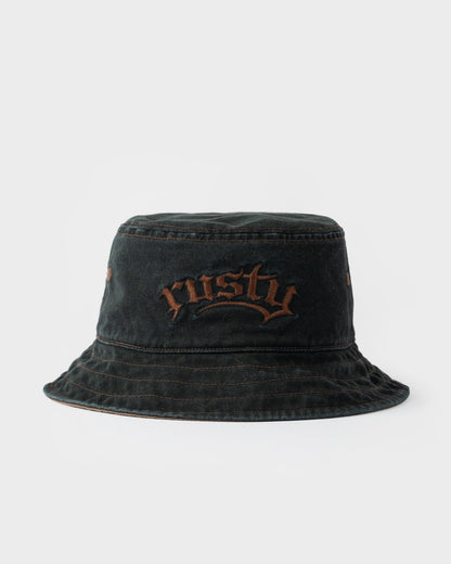Piluso Rusty Scream Reversible Bucket Hat Black