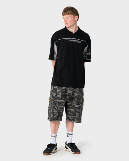 Chomba Mc Rusty Cyberwave Short Sleeve Polo Black