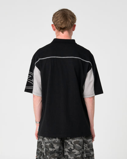 Chomba Mc Rusty Cyberwave Short Sleeve Polo Black