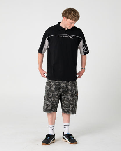Chomba Mc Rusty Cyberwave Short Sleeve Polo Black