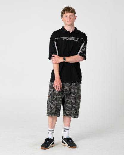 Chomba Mc Rusty Cyberwave Short Sleeve Polo Black
