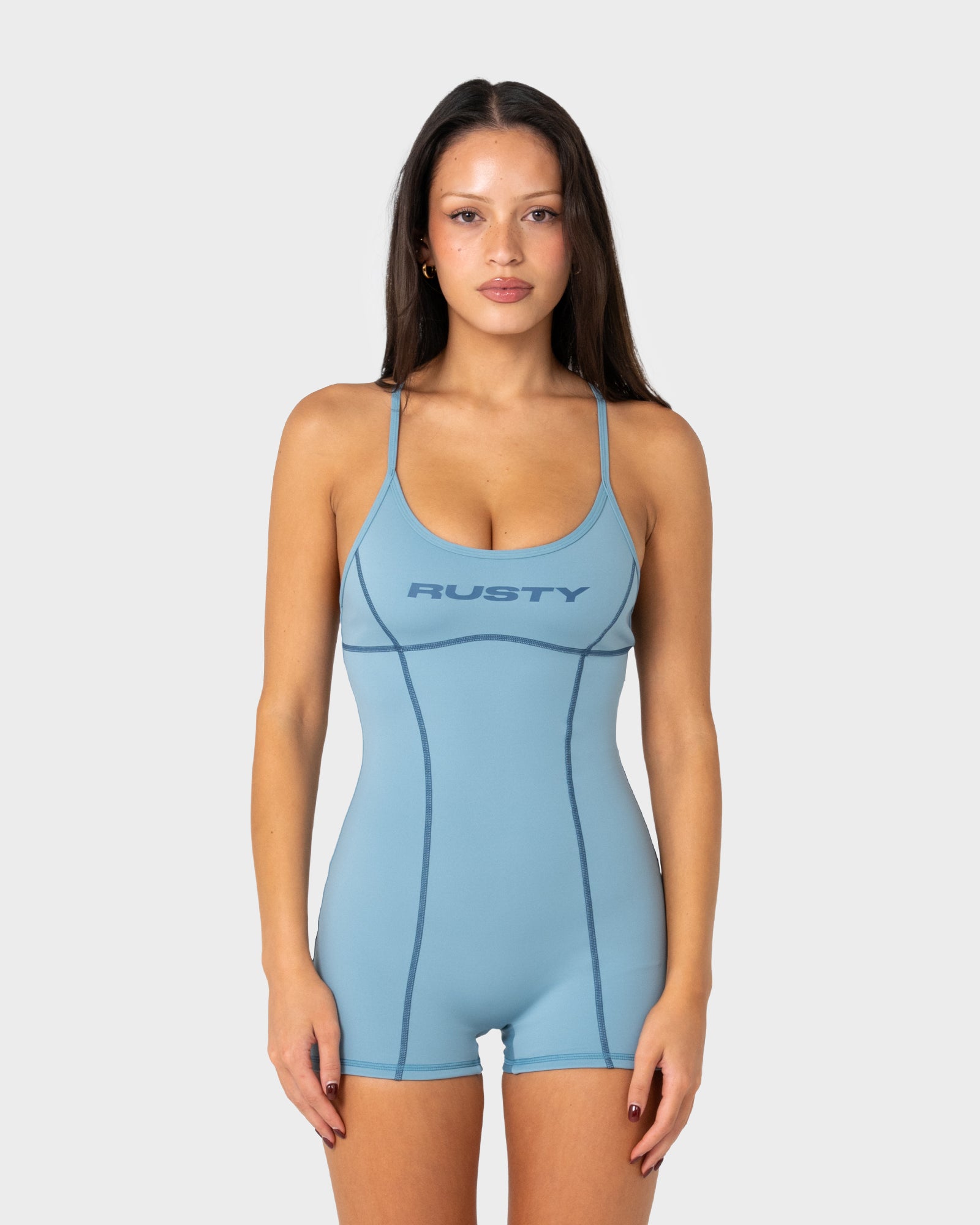 Bikini Rusty Low-Key Romper One Piece Smoke Blue
