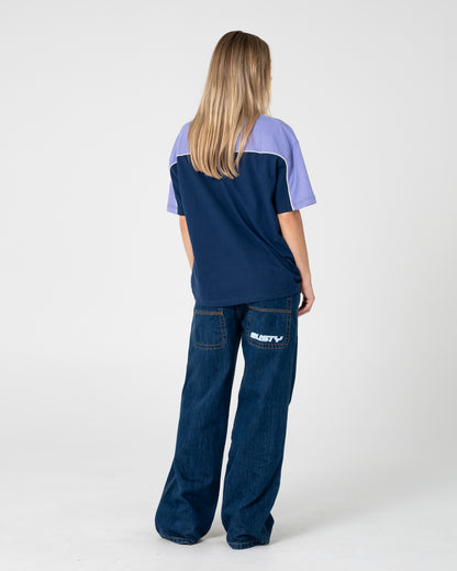 Remera Mc Rusty Archived Ops Oversize Short Sleeve Tee Navy/Mulberry Purple