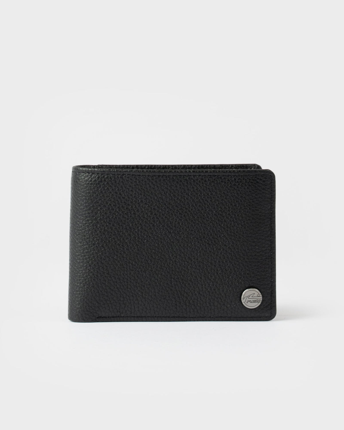 Billetera Rusty High River 3 Leather Wallet Black