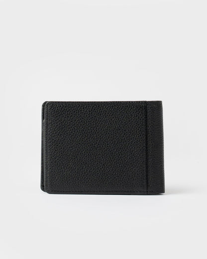 Billetera Rusty High River 3 Leather Wallet Black