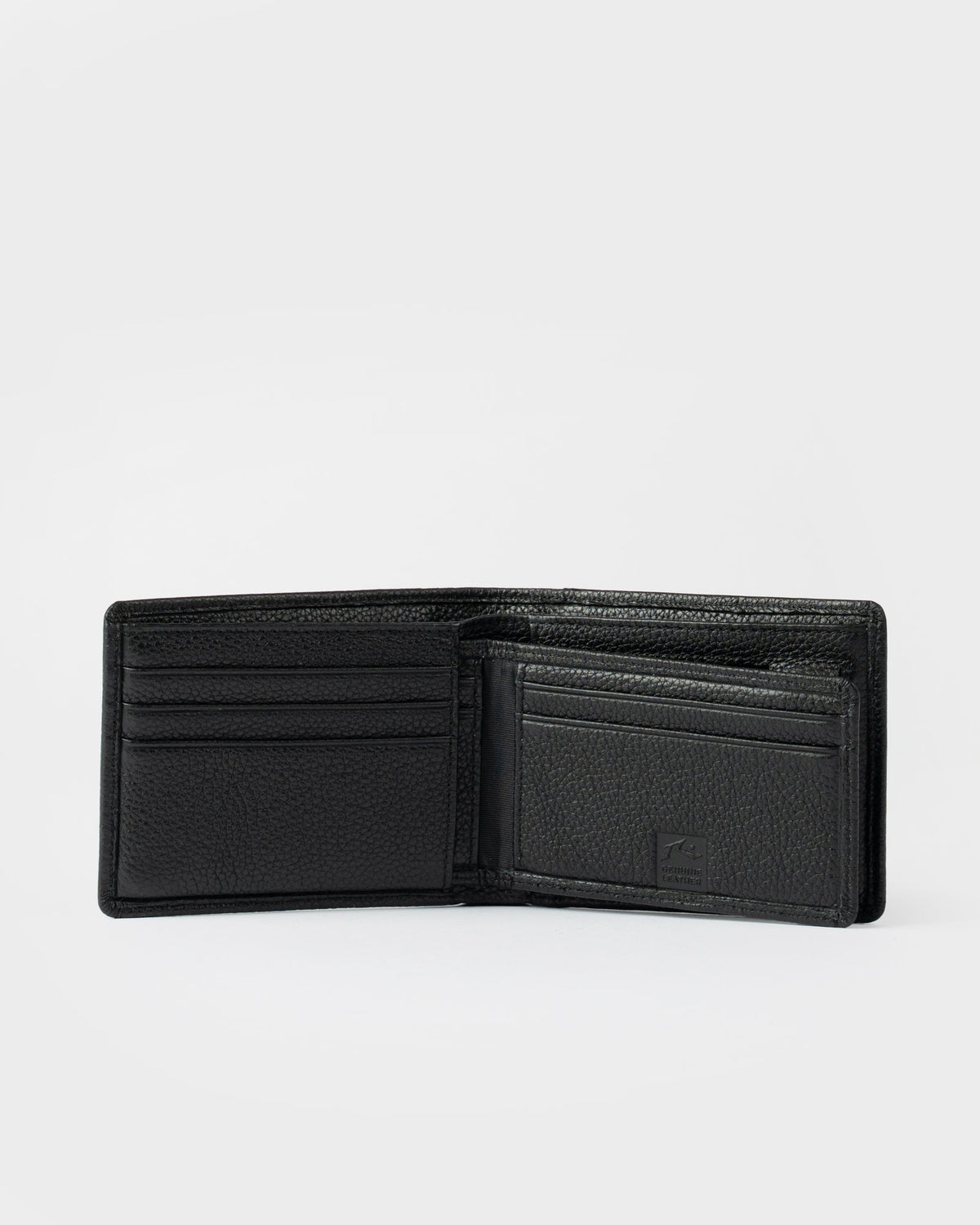 Billetera Rusty High River 3 Leather Wallet Black