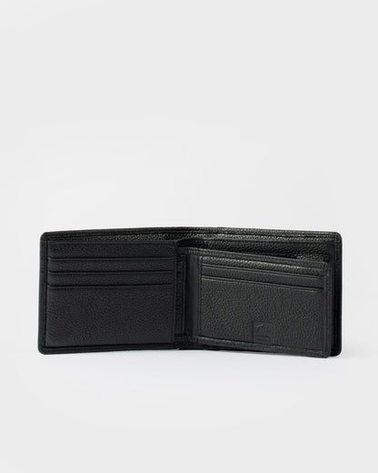Billetera Rusty High River 3 Leather Wallet Black