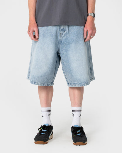 Short Rusty Yowie 2.0 Wide Baggy Jort Blasted True Blue