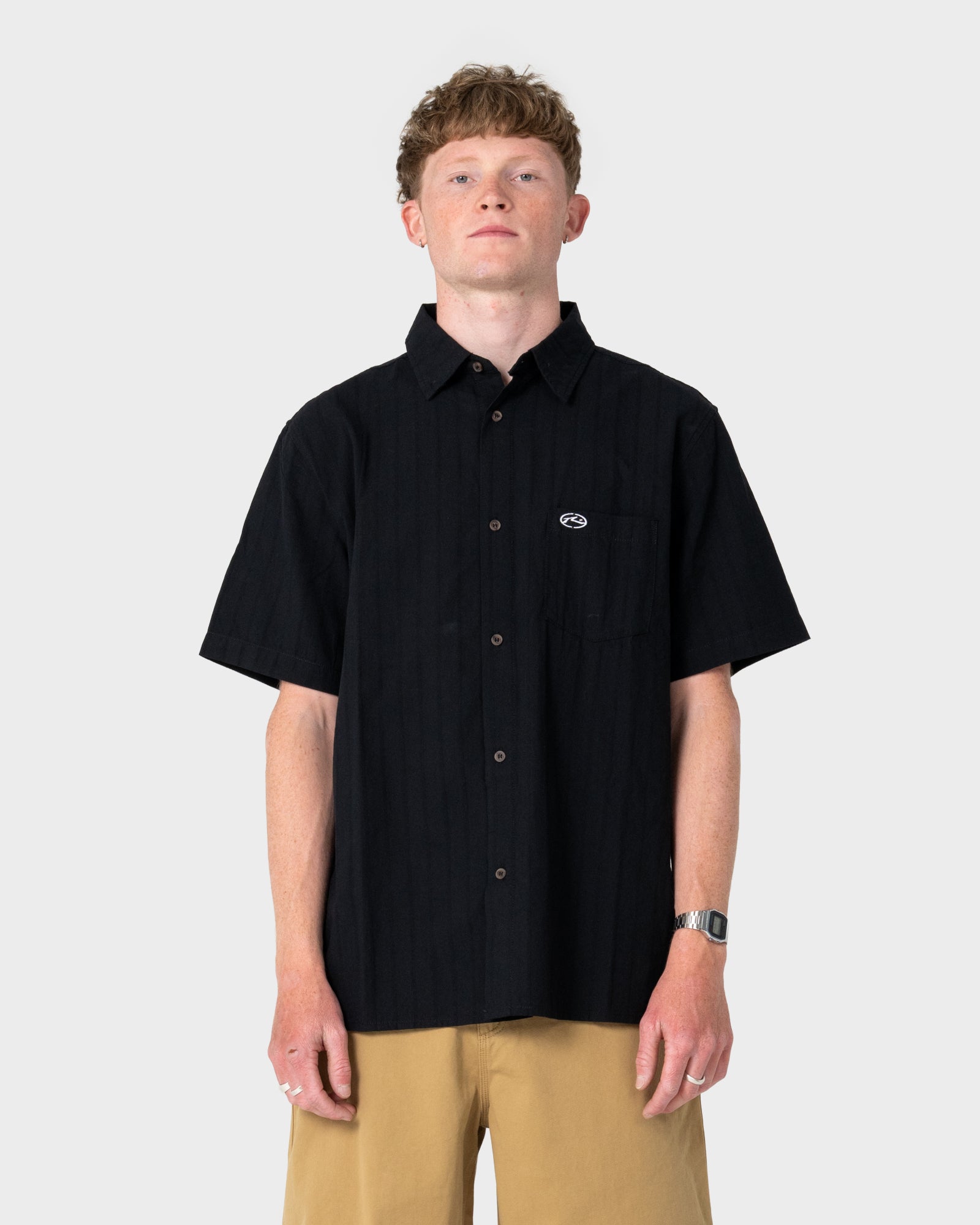 Camisa Mc Rusty Datsun Classic Short Sleeve Shirt Black