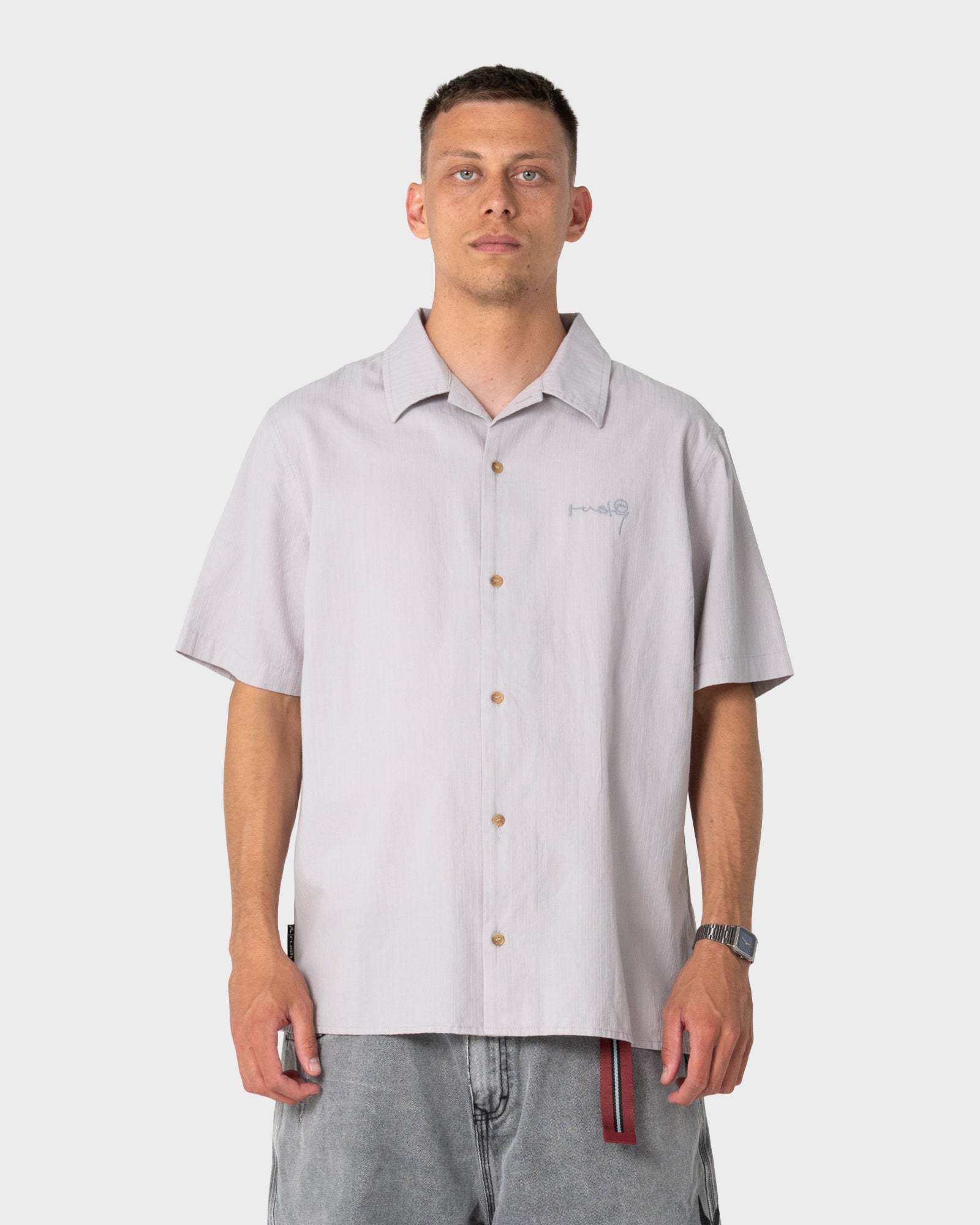 Camisa Mc Rusty Diego Short Sleeve Shirt Ultimate Grey