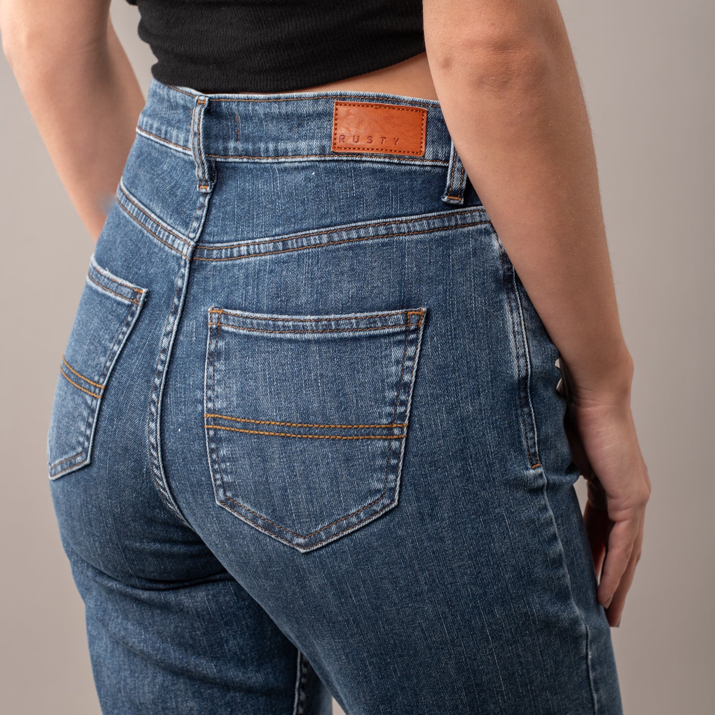 Jean Rusty Sade Mom Jean Ld Light Blue