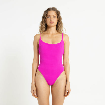 Bikini Rusty Sandalwood Hi Leg One Piece Ld Fuchsia